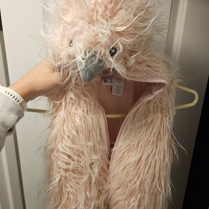 Fluffy Pink Hooded Vest